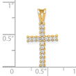 10K Diamond Latin Cross Pendant