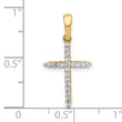 10K 1/6ct. Diamond Cross Pendant