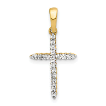 10K 1/6ct. Diamond Cross Pendant