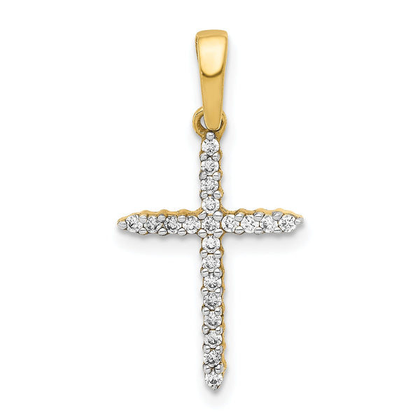 10K 1/6ct. Diamond Cross Pendant