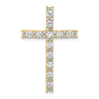 10k 1 carat Lab Grown Diamond VS/SI+ G+ Complete Cross Chain Slide Pendant