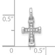10K White Gold Small 1/20ct. Diamond Latin Cross Pendant