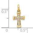 10K Small 1/20ct. Diamond Latin Cross Pendant