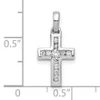 10K White Gold 1/6ct. Diamond Latin Cross Pendant