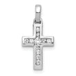 10K White Gold 1/6ct. Diamond Latin Cross Pendant