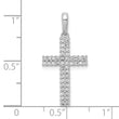 10K White Gold 1/4ct. Diamond Cross Pendant