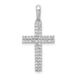 10K White Gold 1/4ct. Diamond Cross Pendant