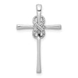 10K White Gold .03ct. Diamond Infinity Cross Chain Slide