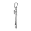 10K White Gold 1/10ct. Diamond Cross Chain Slide