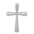 10K White Gold 1/10ct. Diamond Cross Chain Slide