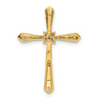 10K 1/20ct. w/Rhodium Diamond Cross Chain Slide