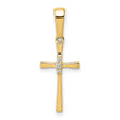 10K .02ct. Diamond Cross Pendant