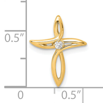 10K AA Diamond Cross Pendant