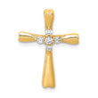 10K Diamond Cross Slide Pendant