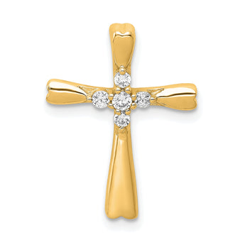 14K Lab Grown Diamond Cross Slide Pendant