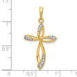 10K 1/10ct. Diamond Cross Pendant