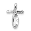10K White Gold 1/15ct. Diamond Cross Pendant