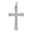 10K White Gold 1/5ct. Diamond Cross Pendant