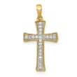 10K Yellow 1/10ct. Diamond Cross Pendant - Birthstone Company