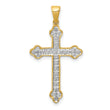 14K Lab Grown Diamond Cross Pendant