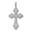10K White Gold 1/2ct. Diamond Fancy Cross Pendant