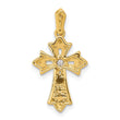 10K 1/10ct. Diamond Fancy Cross Pendant