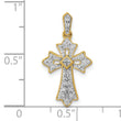 10K 1/10ct. Diamond Fancy Cross Pendant