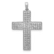 14K White Gold Lab Grown Diamond Latin Cross Pendant