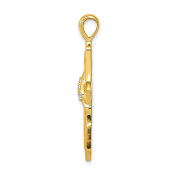 10K 1/20ct. Diamond Cross Pendant