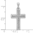 10K White Gold Large 1/10ct. Diamond Cross Pendant