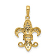 14k Diamond Fleur De Lis Pendant