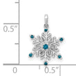 14k White Gold 1/10ct. Blue and White Diamond Snowflake Pendant