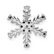 14k White Gold .01ct. Diamond Snowflake Chain Slide