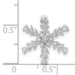 14k White Gold .01ct. Diamond Snowflake Chain Slide