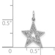 14k White Gold 1/20ct. Diamond Star Charm