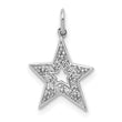 14k White Gold 1/20ct. Diamond Star Charm