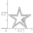 14k White Gold .01ct. Diamond Star Chain Slide