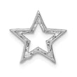 10k White Gold Small Diamond Star Chain Slide Pendant