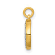 14k Diamond Moon Charm