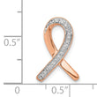14k Rose Gold Diamond Awareness Chain Slide