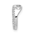 14k White Gold 1/6 carat Lab Grown Diamond VS/SI+ G+ Complete Peace Sign Chain Slide Pendant - Birthstone Company