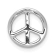14k White Gold 1/6 carat Lab Grown Diamond VS/SI+ G+ Complete Peace Sign Chain Slide Pendant - Birthstone Company