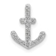 14k White Gold 1/10ct. Diamond Anchor Chain Slide