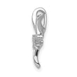 14k White Gold 1/4 carat Diamond Starfish Chain Slide Pendant - Birthstone Company