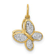 14k Diamond Butterfly Charm