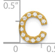 10K  Diamond Letter C Initial Charm