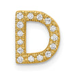 10K  Diamond Letter D Initial Charm