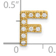 10K  Diamond Letter F Initial Charm