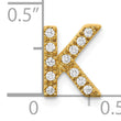 10K  Diamond Letter K  Initial Charm