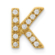 10K  Diamond Letter K  Initial Charm